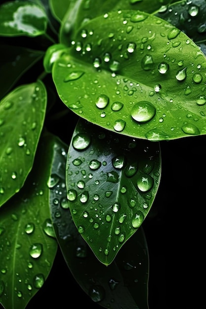 Wassertropfen auf einem Blatt