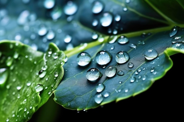 Wassertropfen auf einem Blatt