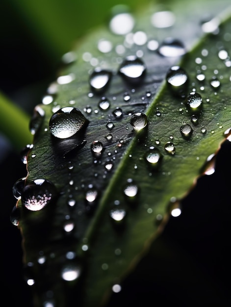 Wassertropfen auf einem Blatt