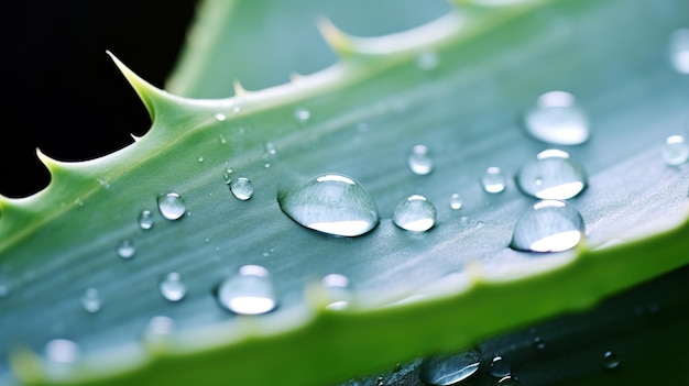 Wassertropfen auf einem grünen Blatt