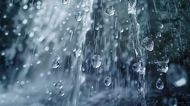 Wassertropfen, die von einem Wasserfall fallen