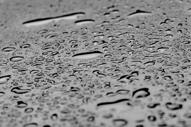 Wassertropfen spritzen auf den schwarzen Boden