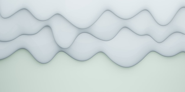 Wassertropfenform Kurvenhintergrund Abwechselnd mehrere Schichten von Pastellfarben 3D-Darstellung