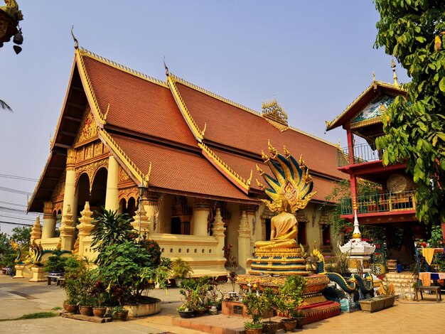 El Wat antiguo en Vientiane Laos