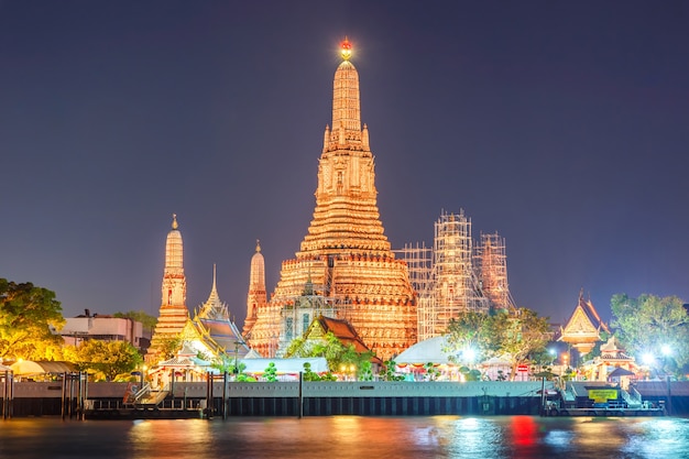 Wat arun Nachtansichttempel in Bangkok, Thailand