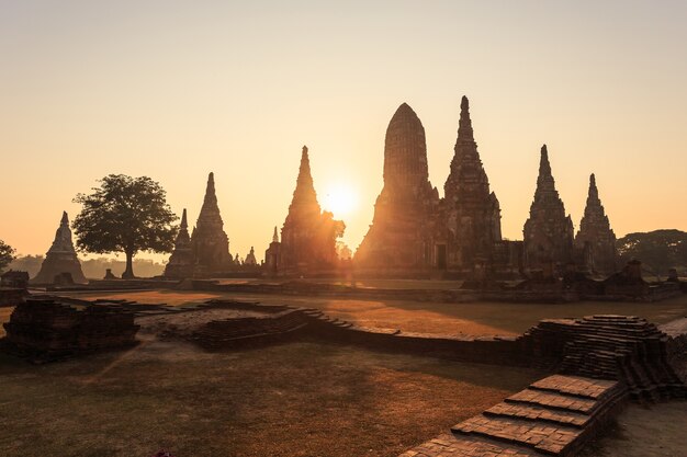 Wat Chai watanaram, Tempel des alten Tempels in historischem Park Ayutthaya, Thailand