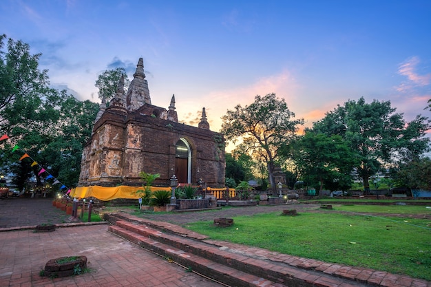 Wat Chet Yot, sieben Pagode Tempel Es ist eine wichtige Touristenattraktion in Chiang Mai, Thailand