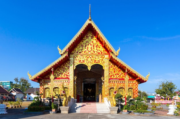 Wat Jed Yod, schöner alter Tempel im Norden Thailands an der Provinz Chiang Rai, Thailand