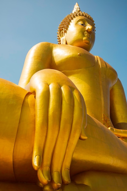 Foto wat muang a maior estátua de buda na tailândia está localizada em wat muang em angtong