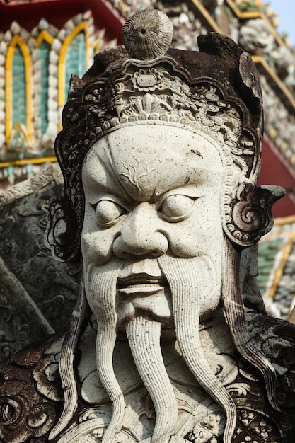 Wat Pho Steinwächterstatue Thailand