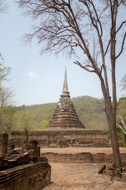 Wat Phra si rattana mahathat oder Wat Phra Prang im historischen Park Sri Satchanalai Provinz Sukhothai Thailand