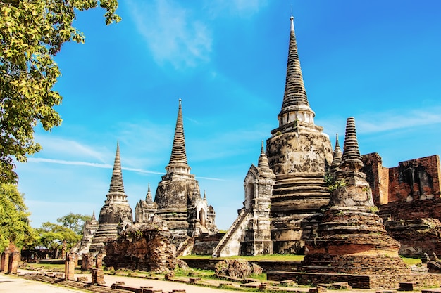 Wat Phra Si Sanphet é uma atração turística popular em Ayutthaya Tailândia.