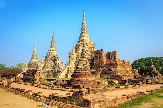Wat Phrasisanpetch en el parque histórico de Ayutthaya, Ayutthaya, Tailandia.