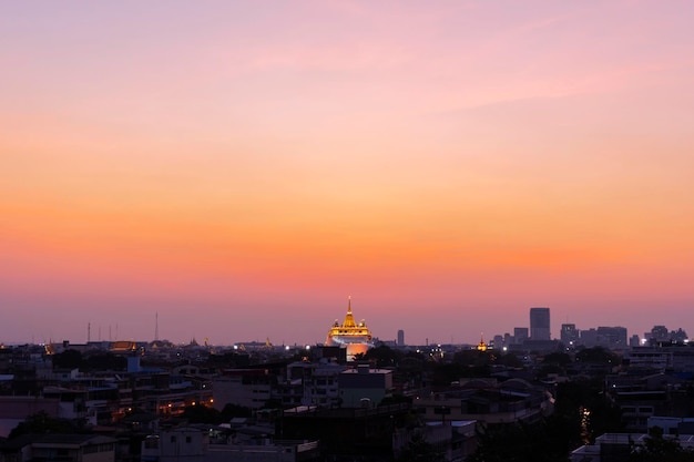 Wat Saket O Templo do Monte Dourado Bangkok Tailândia