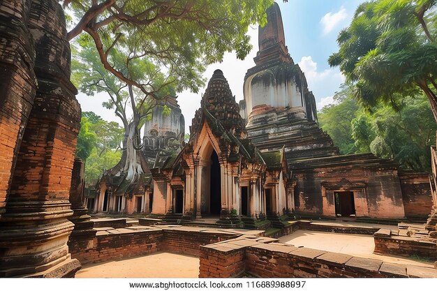 Foto wat si chum phra achana en el parque histórico de sukhothai, tailandia