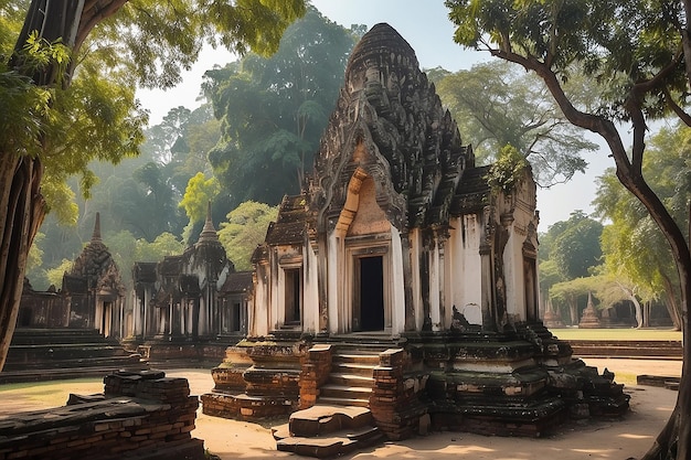 Wat si chum phra achana en el parque histórico de Sukhothai, Tailandia