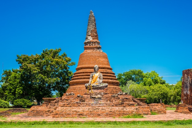 Foto wat worrachettharam a medição é importante templo em ayutthaya, tailândia.