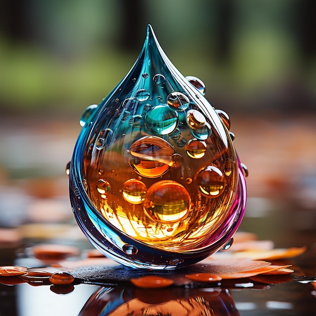 Foto water_drop_professional_color_grading_soft_shadows_no_co