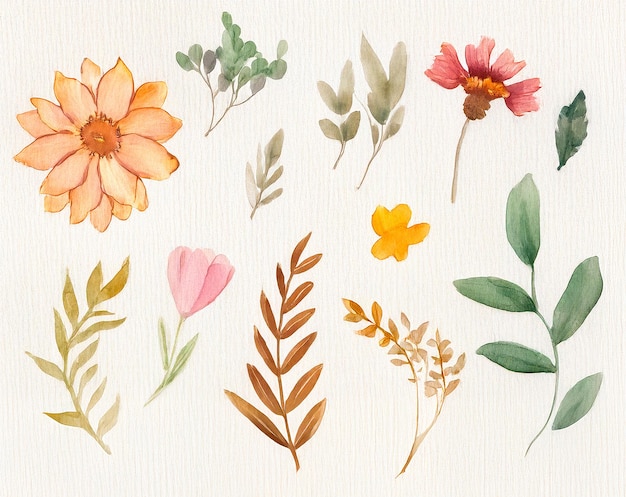 Watercolor Floral Collection for Invitations and Stationery