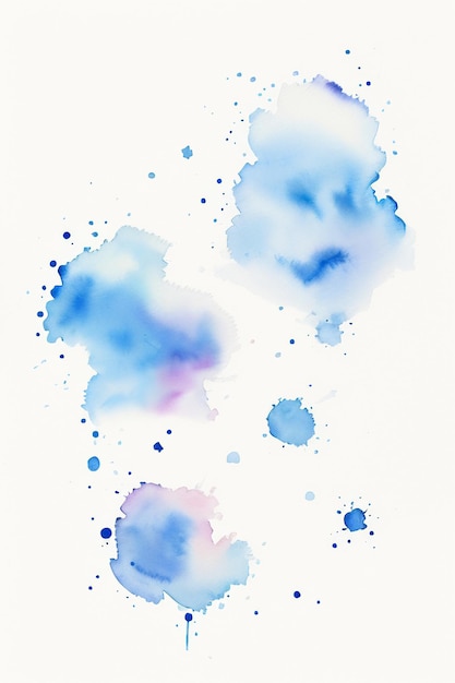 Foto watercolor splash ink blue background image beautiful color paint smudge effect simple background