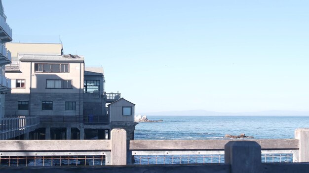 Waterfront Boardwalk Monterey Kalifornien Beachfront Aquarium in der Cannery Row