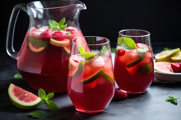 Watermelon Sangria Ein erfrischendes Sommergetränk