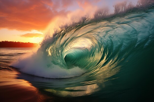 Wave At Sunset es una IA generativa.