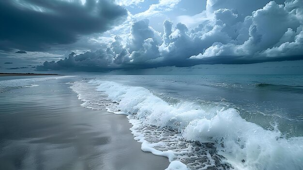 Foto waves39 sinfonia sob o céu brooding conceito natureza ondas sinfonia céu