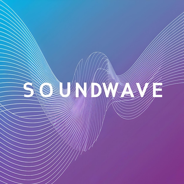 Wavy abstraktes Konzept-Logo für ein Musik-Streaming