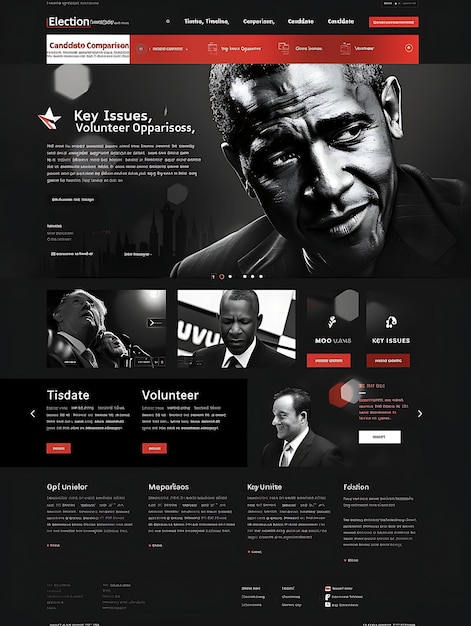 Web de diseño tipográfico con gran efecto tipográfico Web en negrita inspirada en la idea de diseño web político de Websi