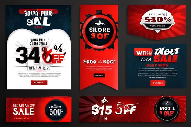 Foto web sale banner set