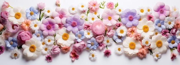 Webbanner für einen Blog über Blumen, heller Hintergrund