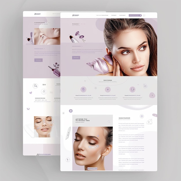 Webdesign UI UX Landing Page für eine Klinik für Hautästhetik