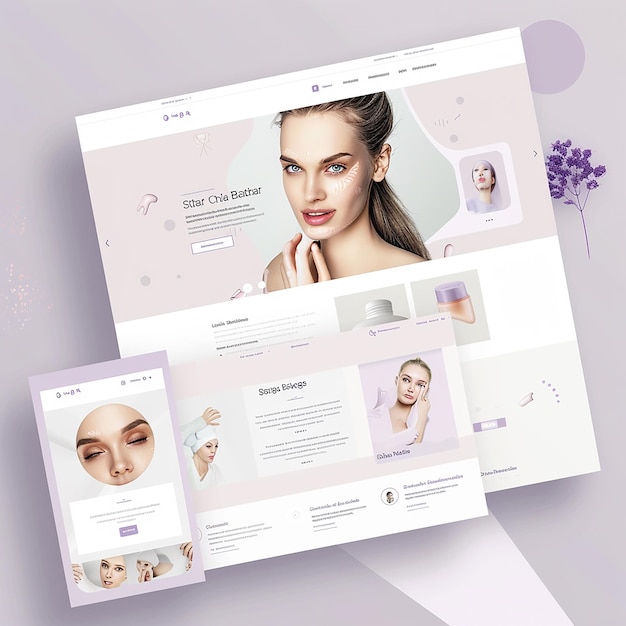 Webdesign UI UX Landing Page für eine Klinik für Hautästhetik