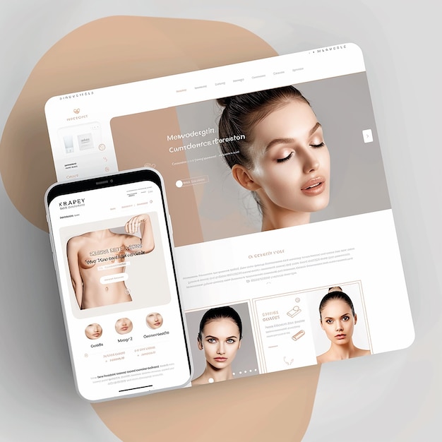 Webdesign UI UX Landing Page für eine Klinik für Hautästhetik