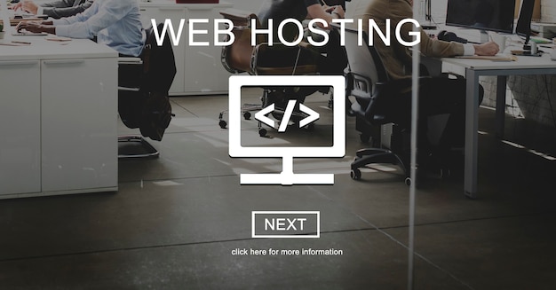 Webhosting-Entwicklung Connection Networking-Konzept