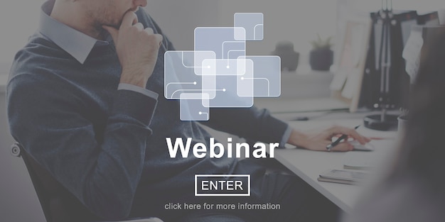 Webinar cloud online technology webcast concept