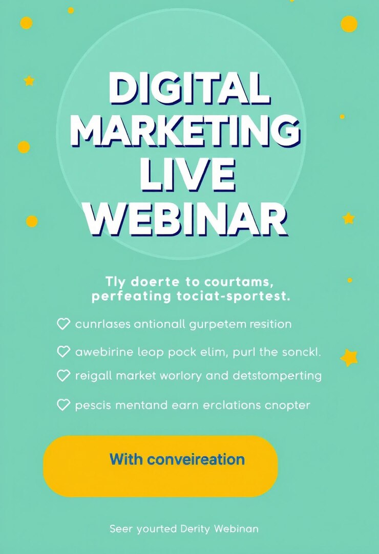 Foto webinar de marketing digital ao vivo e modelo de postagem de mídia social corporativa