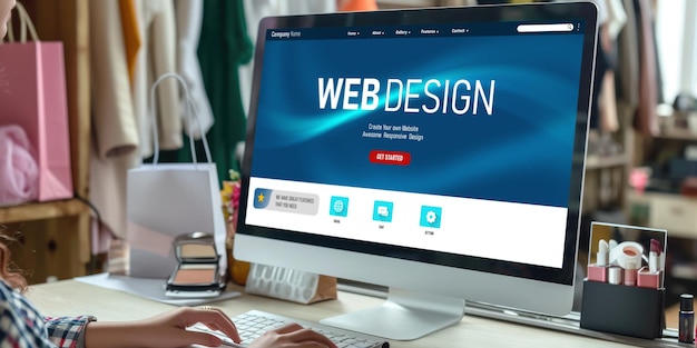 Website-Design-Software bietet eine schnelle Vorlage für Online-Einzelhandelsgeschäfte