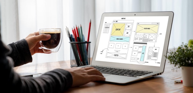 Foto website-design-software bietet modische vorlagen für online-einzelhandelsgeschäfte