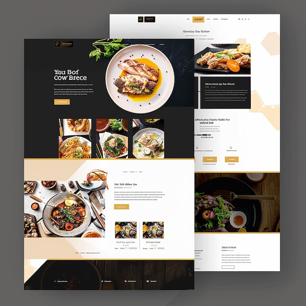 Website-Landingseite für ein Restaurant