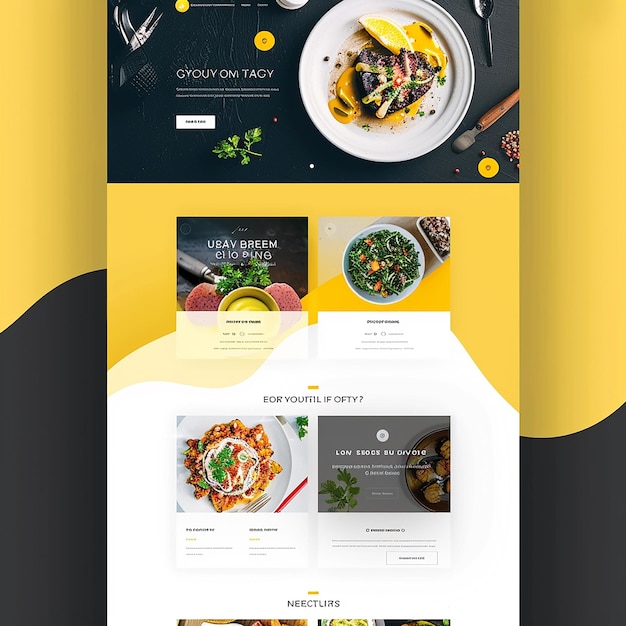 Website-Landingseite für ein Restaurant