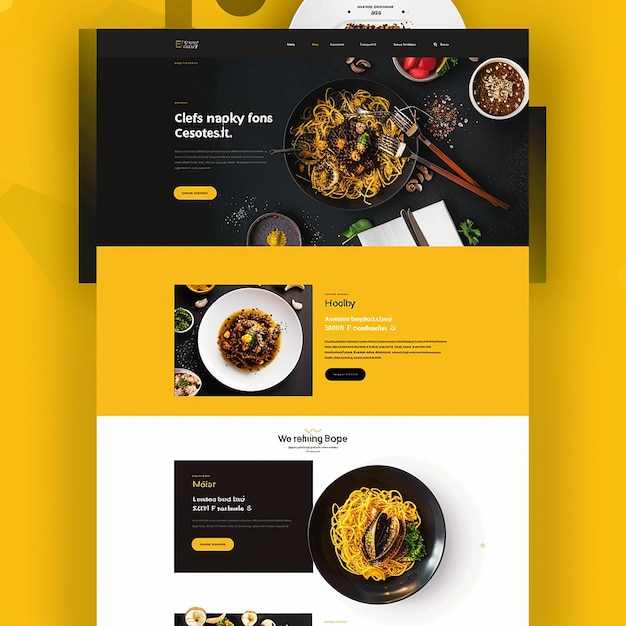 Website-Landingseite für ein Restaurant