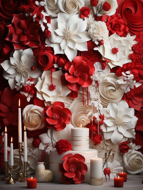 Wedding_anniversary_stage_decoration UHD Fondo de pantalla