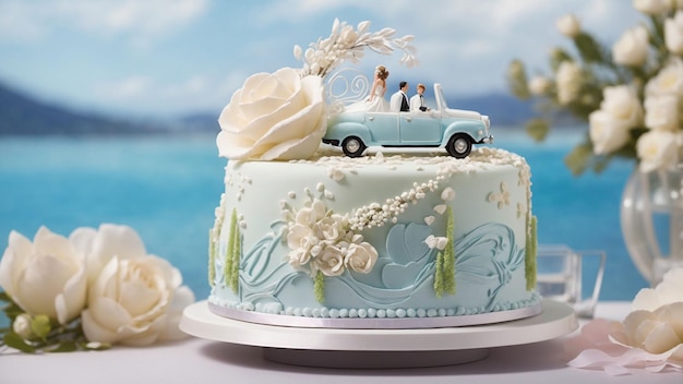 Wedding Cake Topper transporta a los espectadores a una boda de destino de ensueño