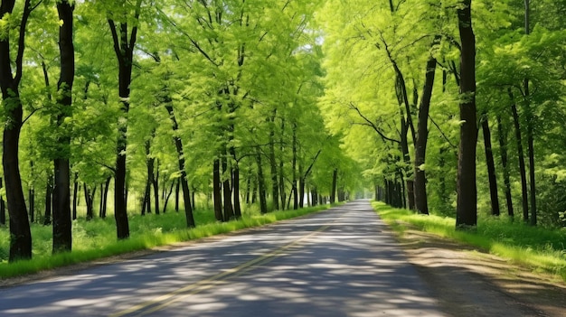 Weg durch den Herbstwald, natürlicher Weg, Weg in den tropischen Wald, entspannendes Feld