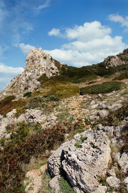 Weg im Nationalpark Porto Selaggio, Apulien, Italien