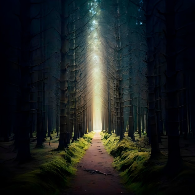 Weg im Wald ai erzeugt