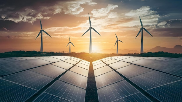 Weg zu einer erneuerbaren Energie-Zukunft Konzept Klimaschutz Nachhaltige Lösungen Grüne Technologie Übergang zu sauberer Energie Umweltinnovation