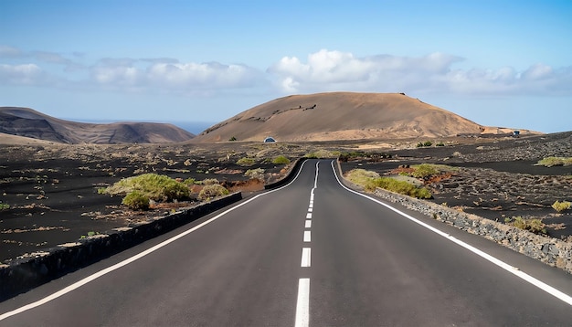 Weg zum Ziel durch die wunderschöne Landschaft